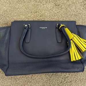 Coach Perforated Leather Medium Candace Carryall